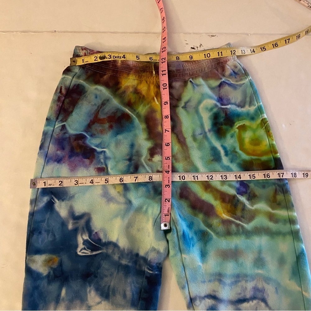 Aritzia Babaton Tie Dye Sweat Pants Womens Size XS High Rise Organic Cotton Blue - Picture 2 of 10
